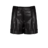 Shorts in pelle di agnello con pieghe Shorts in pelle di agnello con pieghe