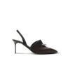 Slingback in raso con piercing