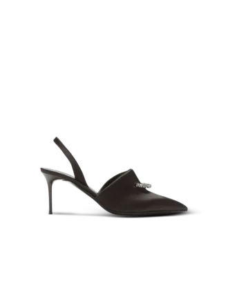 Slingback in raso con piercing