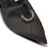 Slingback in raso con piercing