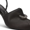 Slingback in raso con piercing