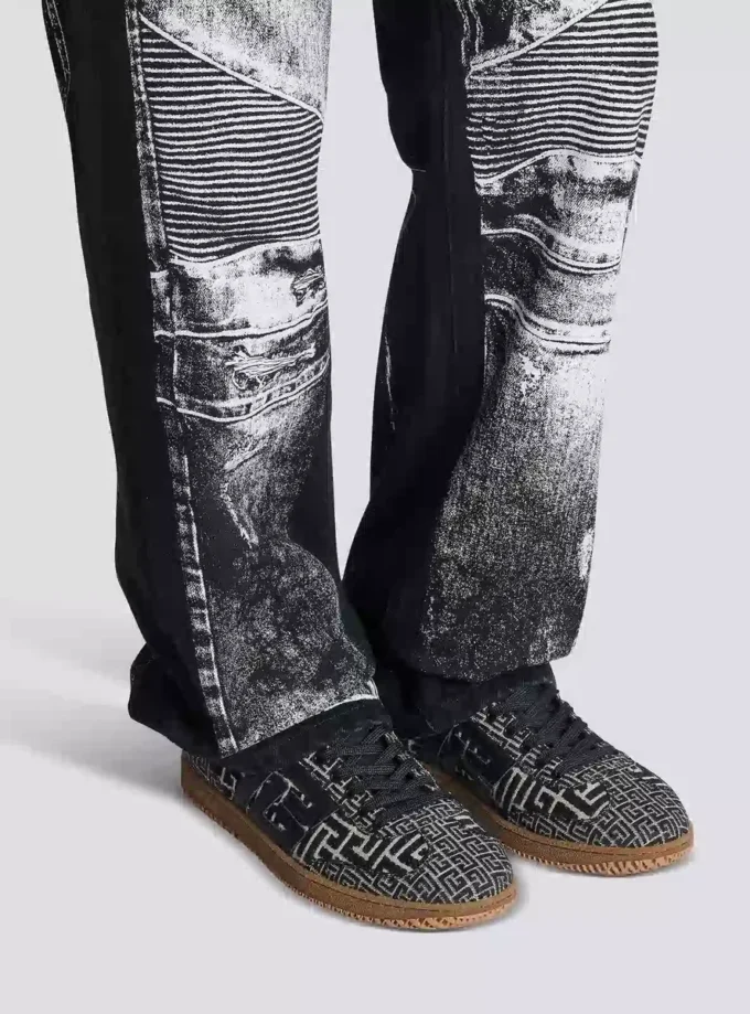 Sneakers Balmain Swan in jacquard PB Labyrinth Sneakers Balmain Swan in jacquard PB Labyrinth