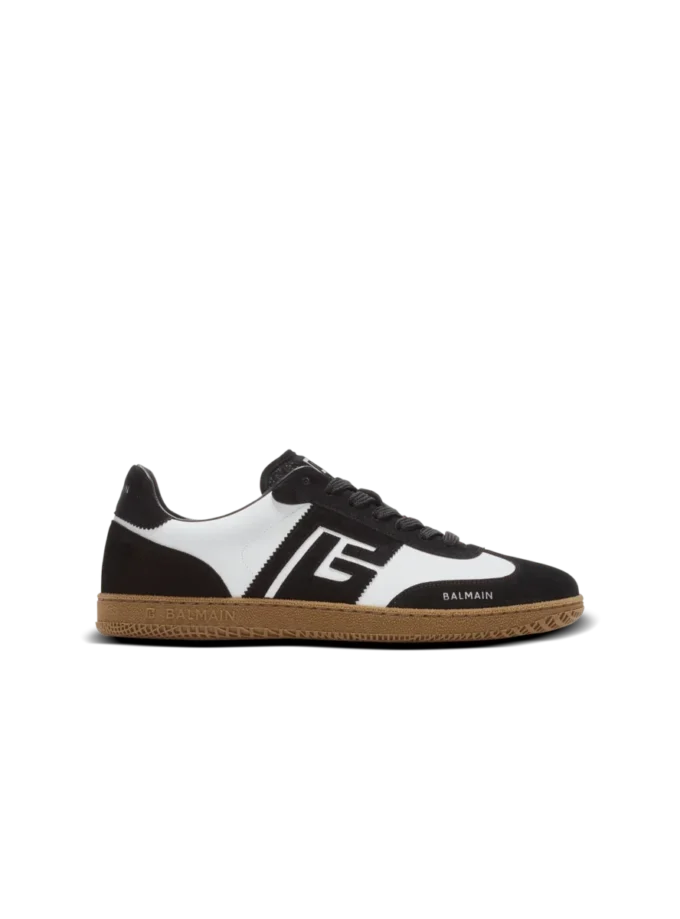 Sneakers Balmain Swan in pelle di vitello e pelle scamosciata Sneakers Balmain Swan in pelle di vitello e pelle scamosciata