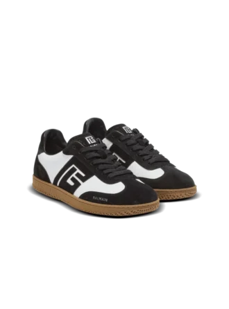 Sneakers Balmain Swan in pelle di vitello e pelle scamosciata