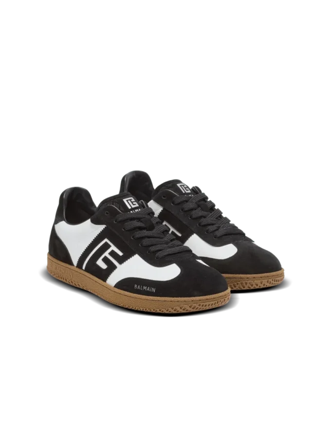 Sneakers Balmain Swan in pelle di vitello e pelle scamosciata Sneakers Balmain Swan in pelle di vitello e pelle scamosciata