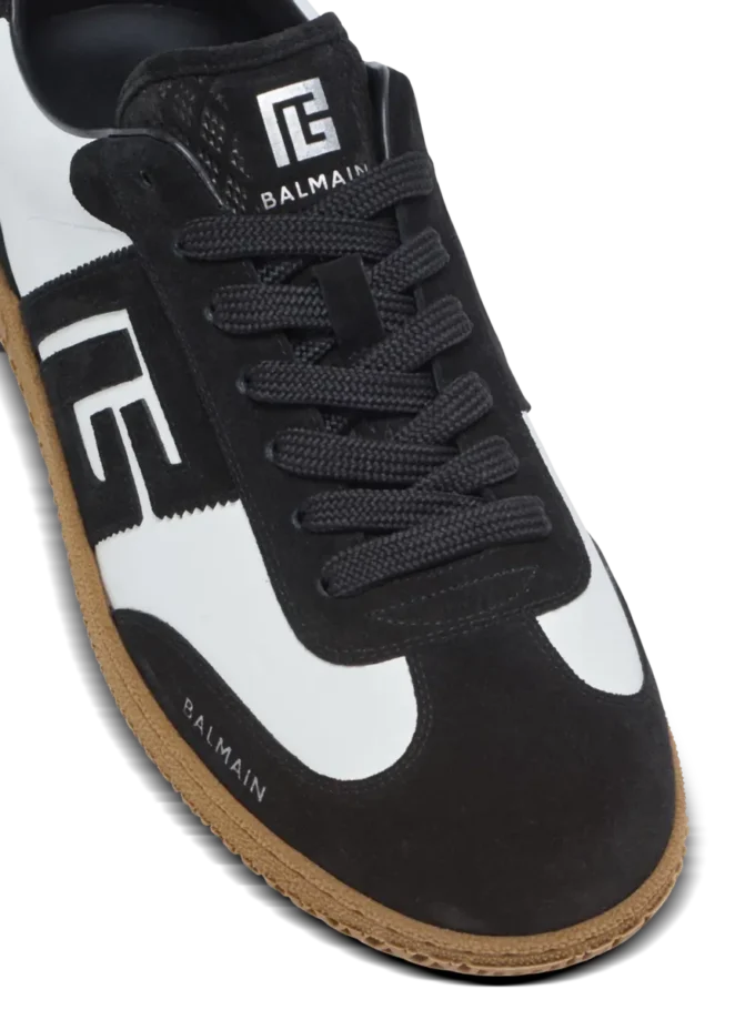 Sneakers Balmain Swan in pelle di vitello e pelle scamosciata Sneakers Balmain Swan in pelle di vitello e pelle scamosciata