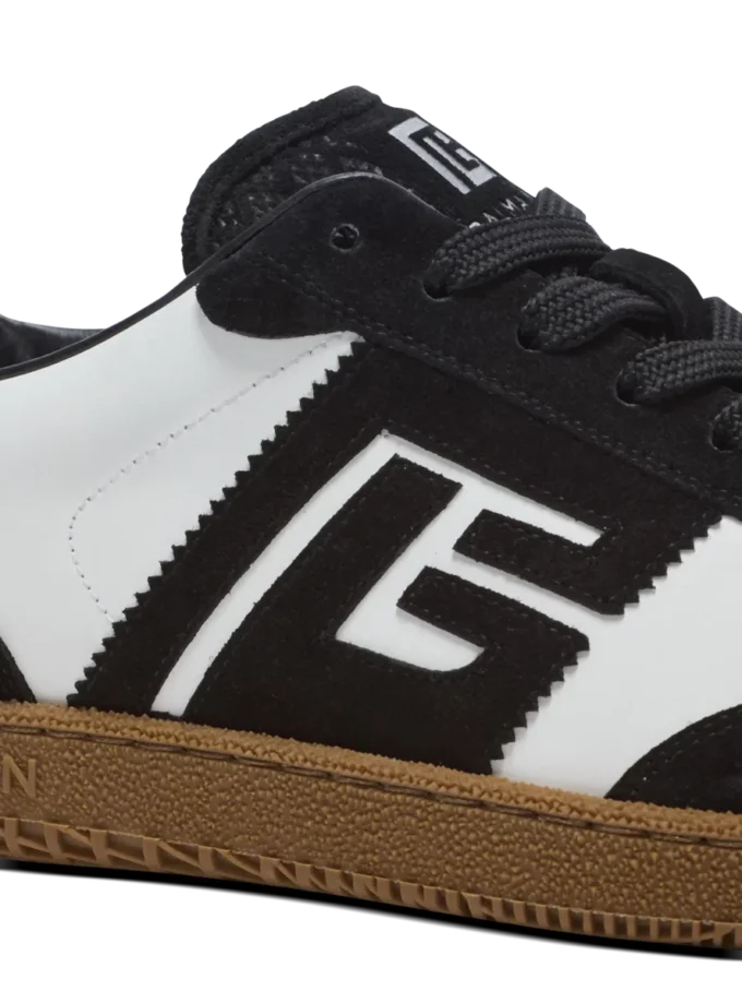 Sneakers Balmain Swan in pelle di vitello e pelle scamosciata Sneakers Balmain Swan in pelle di vitello e pelle scamosciata