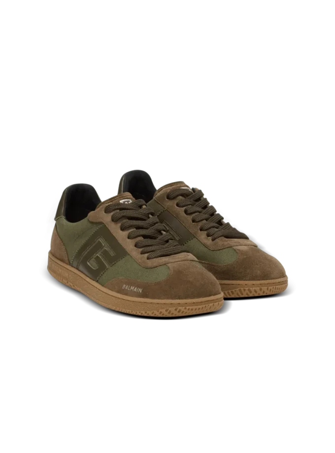 Sneakers Balmain Swan in pelle e tela Sneakers Balmain Swan in pelle e tela