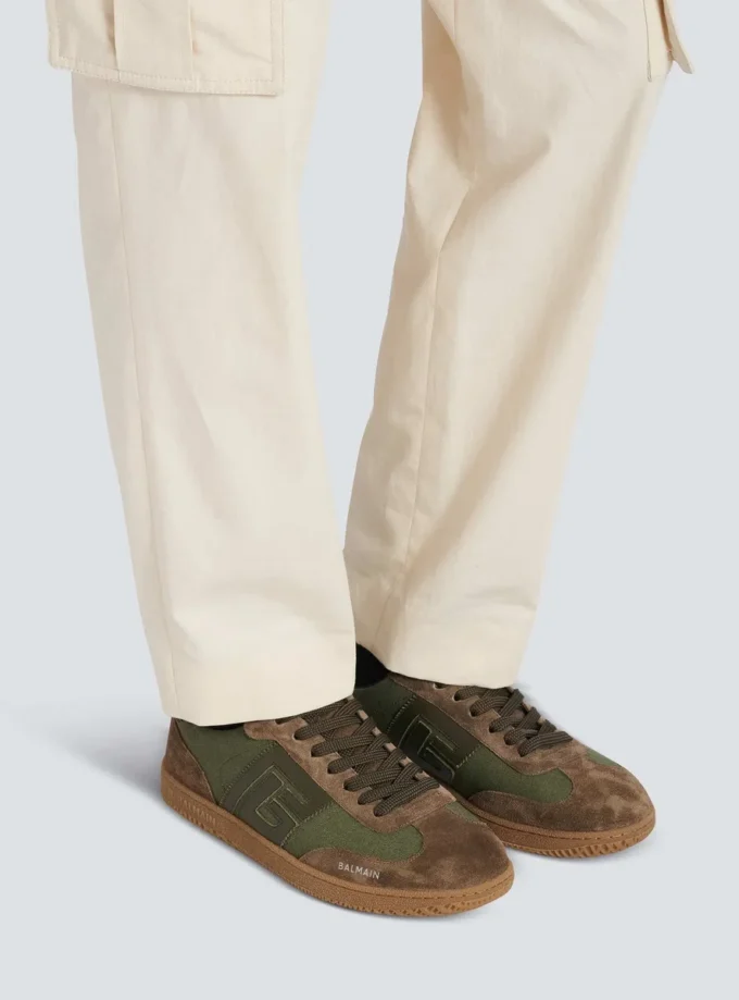 Sneakers Balmain Swan in pelle e tela Sneakers Balmain Swan in pelle e tela
