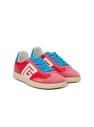 Sneakers Balmain Swan in pelle scamosciata e nylon