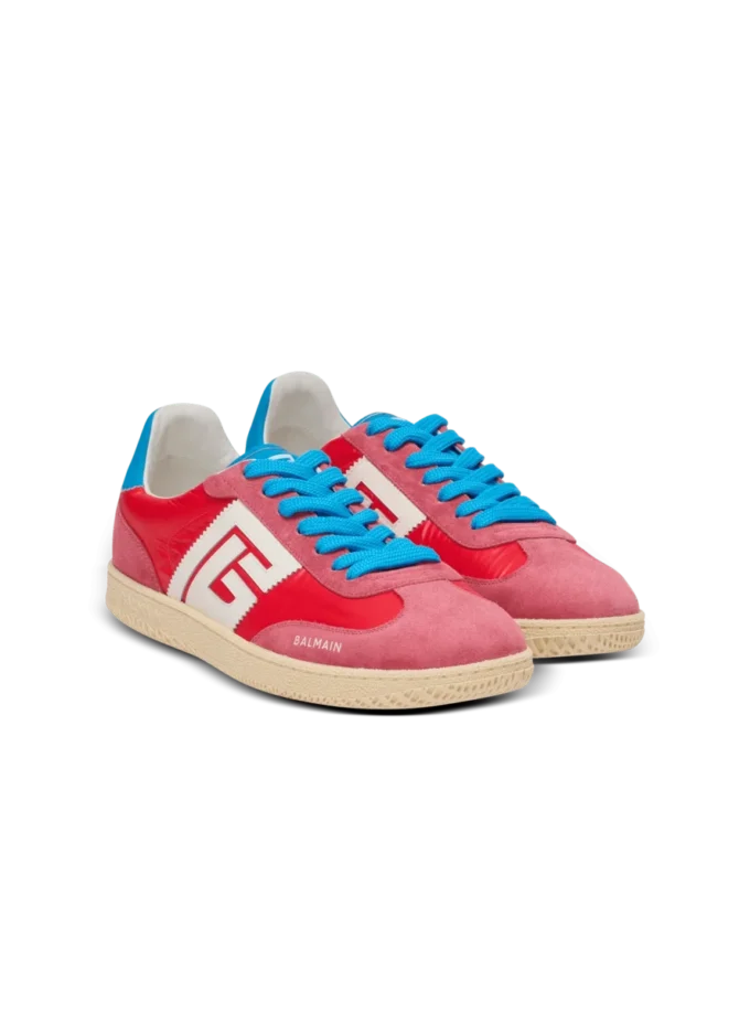 Sneakers Balmain Swan in pelle scamosciata e nylon Sneakers Balmain Swan in pelle scamosciata e nylon