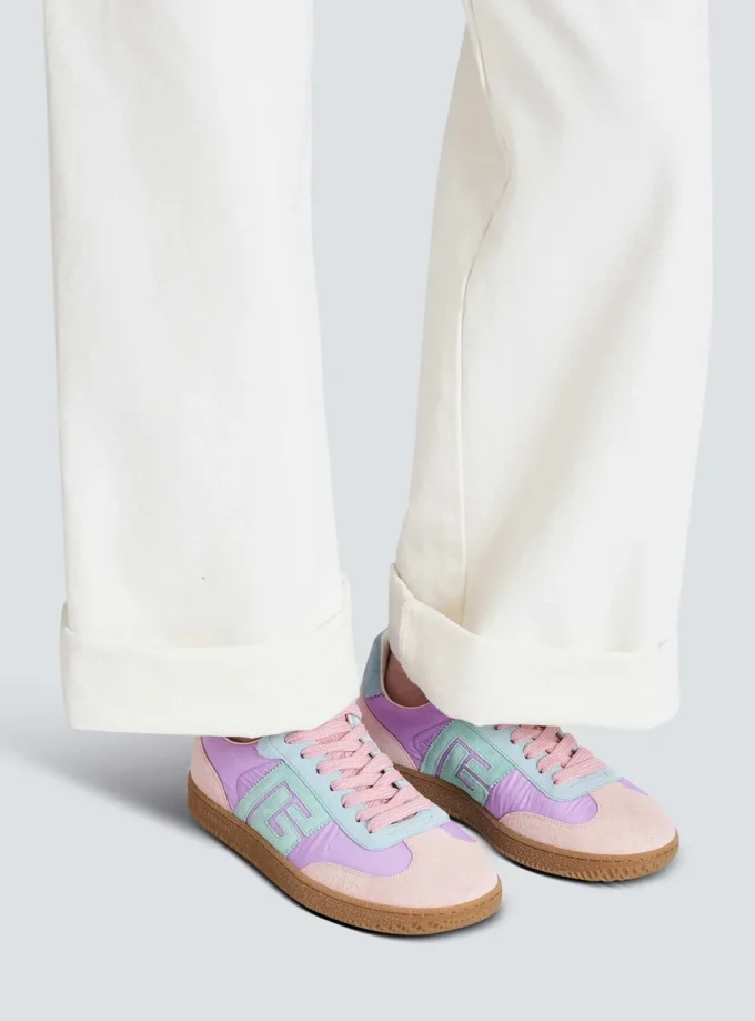 Sneakers Balmain Swan in pelle scamosciata e nylon Sneakers Balmain Swan in pelle scamosciata e nylon
