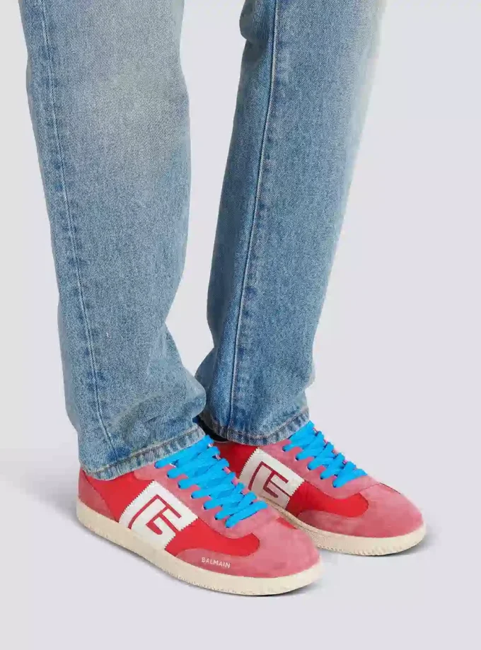 Sneakers Balmain Swan in pelle scamosciata e nylon Sneakers Balmain Swan in pelle scamosciata e nylon