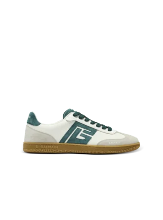 Sneakers Balmain Swan in pelle scamosciata e pelle liscia