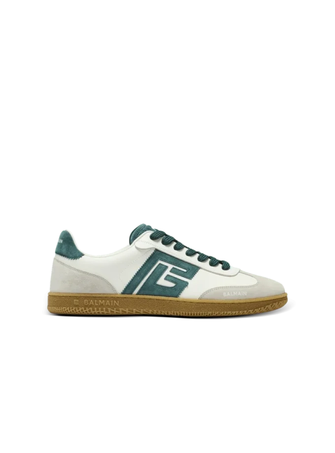 Sneakers Balmain Swan in pelle scamosciata e pelle liscia Sneakers Balmain Swan in pelle scamosciata e pelle liscia