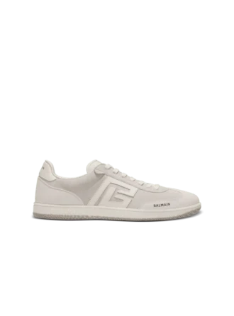 Sneakers Balmain Swan in pelle scamosciata e pelle liscia