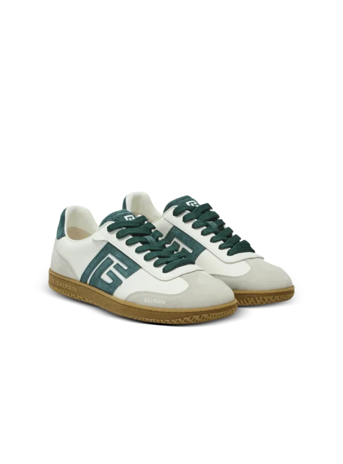 Sneakers Balmain Swan in pelle scamosciata e pelle liscia Sneakers Balmain Swan in pelle scamosciata e pelle liscia