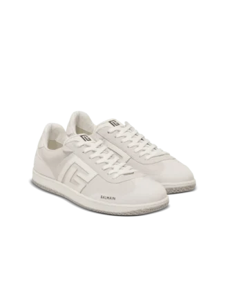 Sneakers Balmain Swan in pelle scamosciata e pelle liscia
