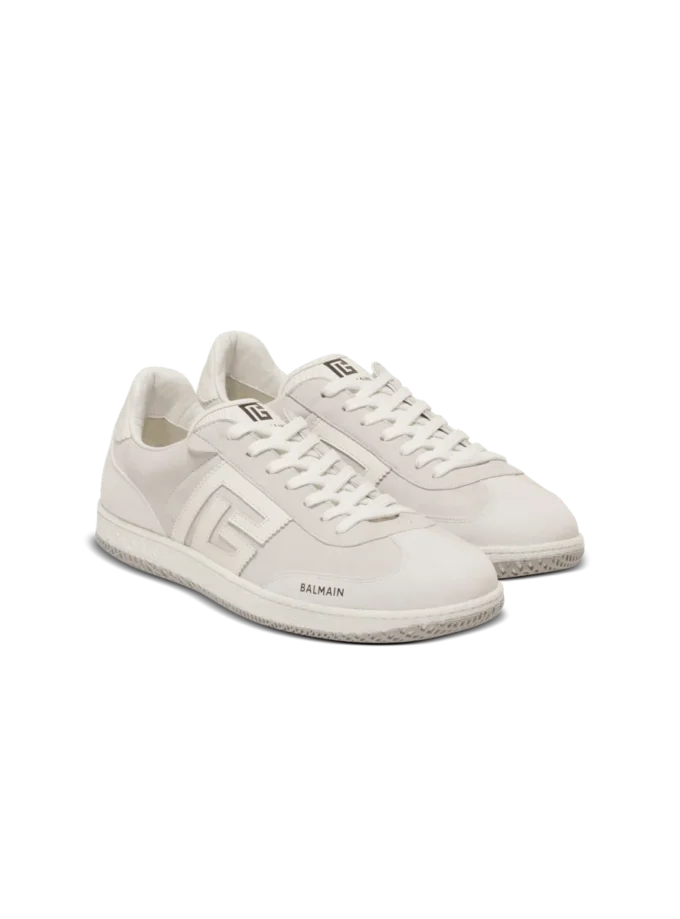 Sneakers Balmain Swan in pelle scamosciata e pelle liscia Sneakers Balmain Swan in pelle scamosciata e pelle liscia