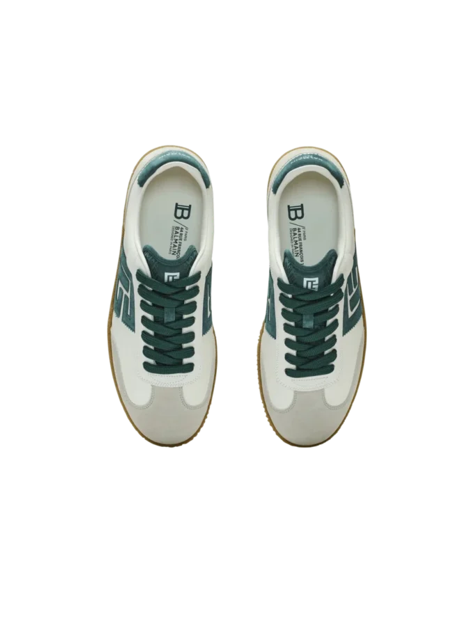 Sneakers Balmain Swan in pelle scamosciata e pelle liscia Sneakers Balmain Swan in pelle scamosciata e pelle liscia