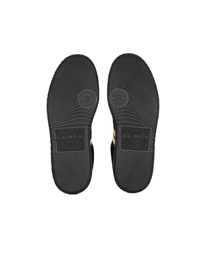 Sneakers Balmain Swan in pelle scamosciata e vernice Sneakers Balmain Swan in pelle scamosciata e vernice