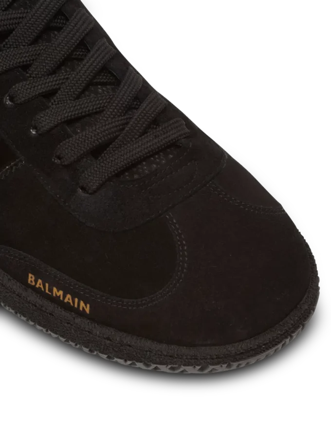 Sneakers Balmain Swan in pelle scamosciata e vernice Sneakers Balmain Swan in pelle scamosciata e vernice