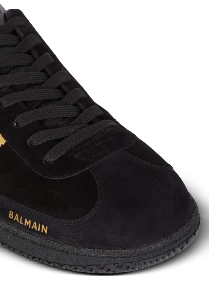 Sneakers Balmain Swan in pelle scamosciata e vernice Sneakers Balmain Swan in pelle scamosciata e vernice