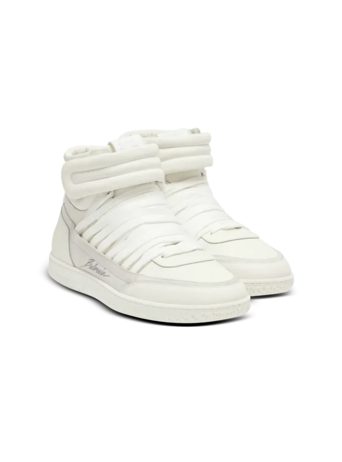 Sneakers stringate mid-top Balmain Swan in pelle Sneakers stringate mid-top Balmain Swan in pelle