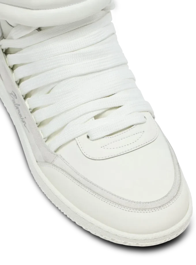Sneakers stringate mid-top Balmain Swan in pelle Sneakers stringate mid-top Balmain Swan in pelle
