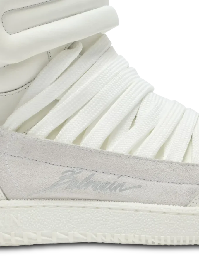 Sneakers stringate mid-top Balmain Swan in pelle Sneakers stringate mid-top Balmain Swan in pelle