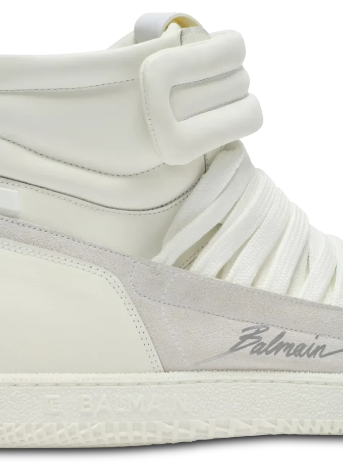 Sneakers stringate mid-top Balmain Swan in pelle Sneakers stringate mid-top Balmain Swan in pelle
