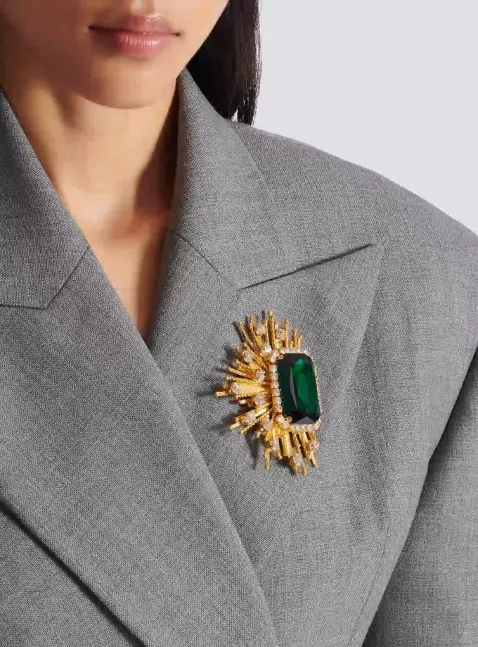 Spilla con strass e cristalli Gems