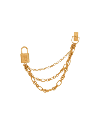Spilla Sync in ottone con catene