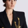 Spilla Sync in ottone con catene