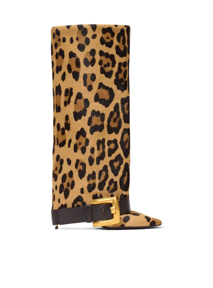 Stivali in pelle con stampa leopardata Anthem Stivali in pelle con stampa leopardata Anthem