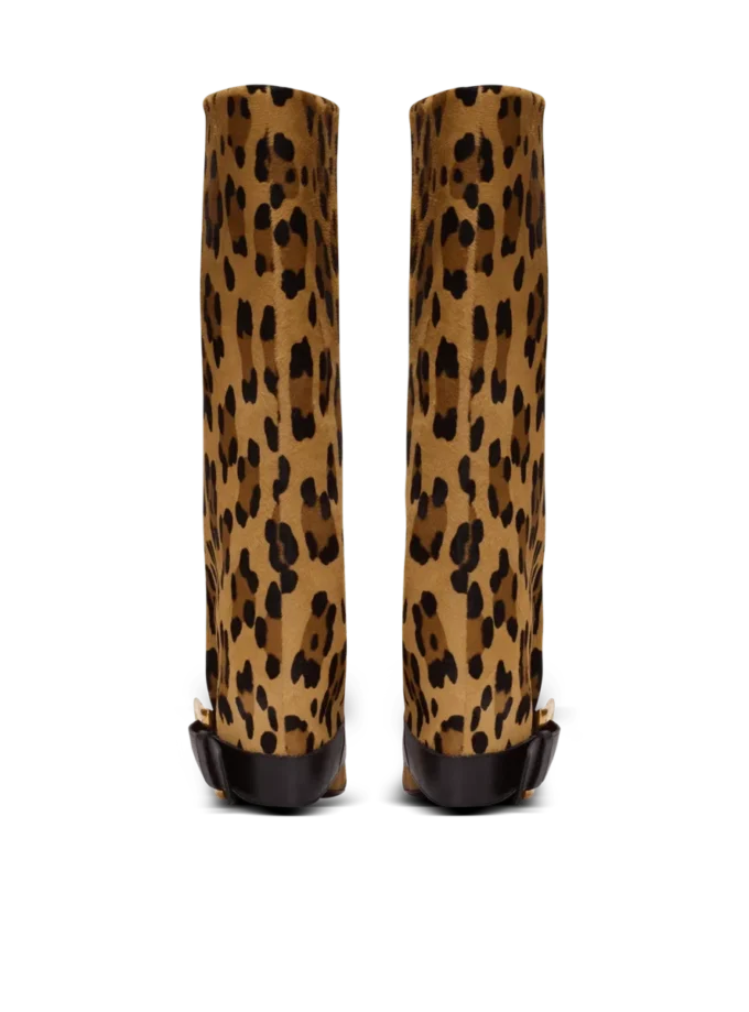Stivali in pelle con stampa leopardata Anthem Stivali in pelle con stampa leopardata Anthem