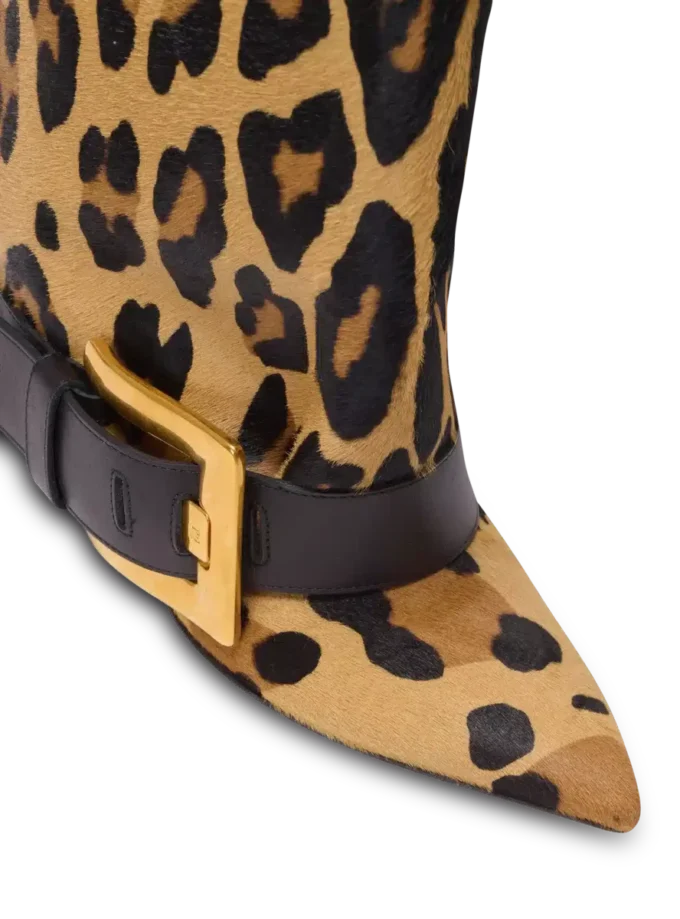 Stivali in pelle con stampa leopardata Anthem Stivali in pelle con stampa leopardata Anthem