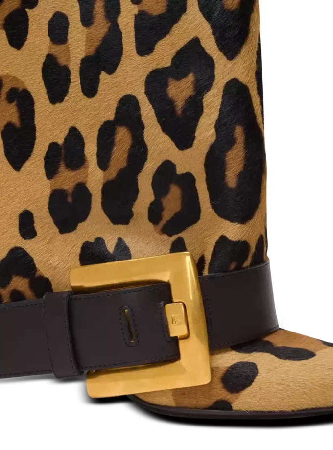 Stivali in pelle con stampa leopardata Anthem Stivali in pelle con stampa leopardata Anthem