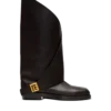 Stivali piatti in pelle intrecciata Stivali piatti in pelle intrecciata