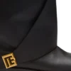 Stivali piatti in pelle intrecciata Stivali piatti in pelle intrecciata