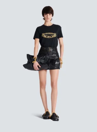 T-shirt a maniche corte con stampa Balmain Chain
