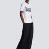 T-shirt a maniche corte con stampa floccata Balmain College
