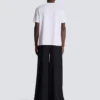 T-shirt a maniche corte con stampa floccata Balmain College