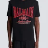 T-shirt a maniche corte con stampa floccata Balmain College T-shirt a maniche corte con stampa floccata Balmain College