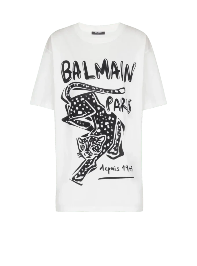 T-shirt a maniche corte con stampa leopardata T-shirt a maniche corte con stampa leopardata