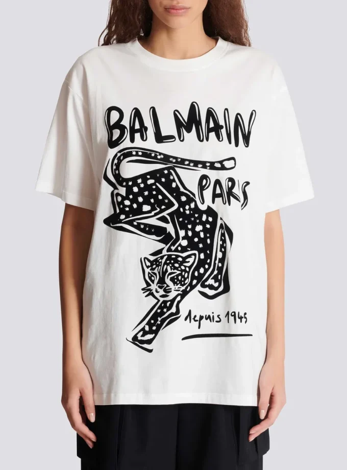 T-shirt a maniche corte con stampa leopardata T-shirt a maniche corte con stampa leopardata
