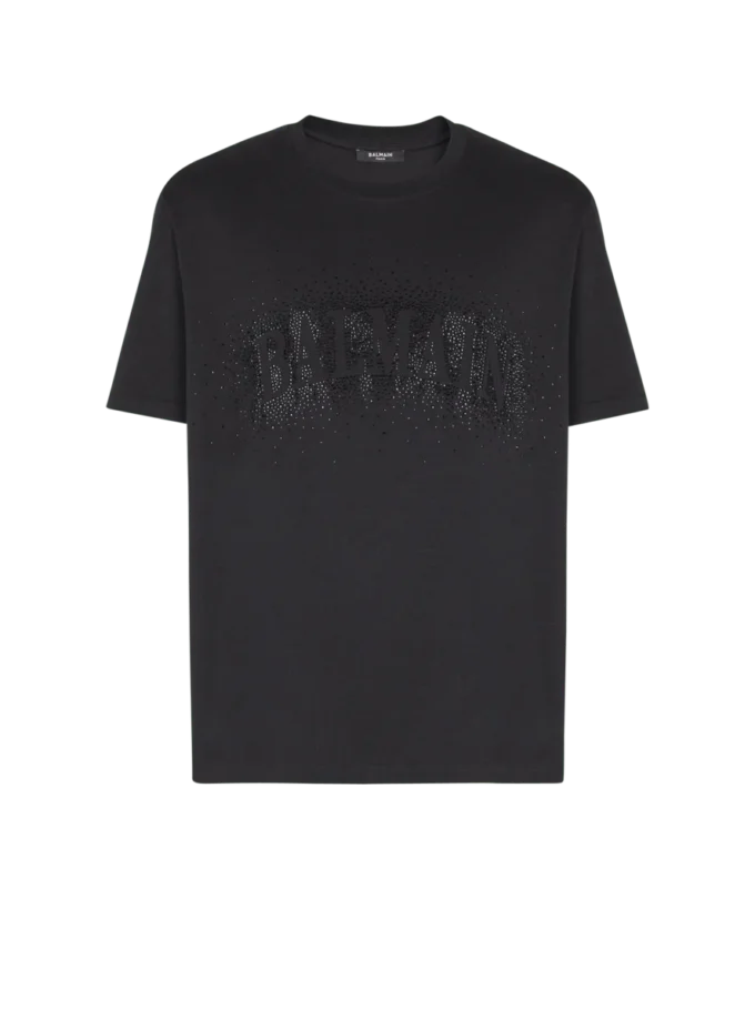 T-shirt con effetto spray ricamato in cristallo T-shirt con effetto spray ricamato in cristallo