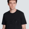 T-shirt con effetto spray ricamato in cristallo T-shirt con effetto spray ricamato in cristallo