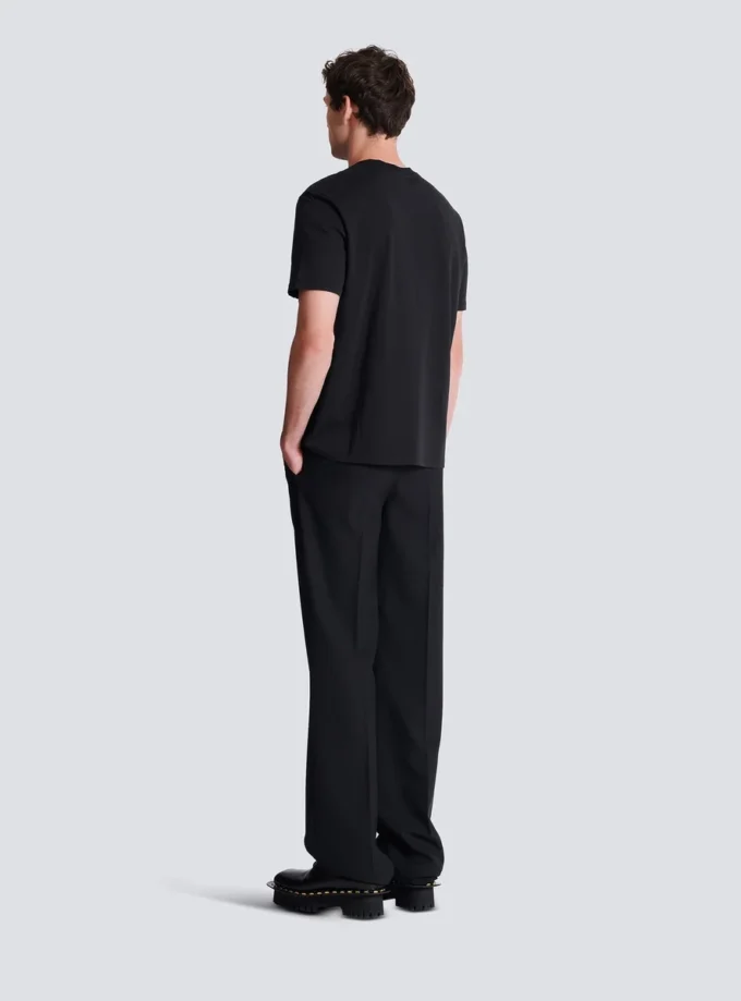 T-shirt con effetto spray ricamato in cristallo T-shirt con effetto spray ricamato in cristallo