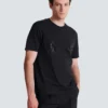 T-shirt con effetto spray ricamato in cristallo T-shirt con effetto spray ricamato in cristallo